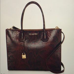 MICHAEL Michael Kors Larger Mercer Python Tote